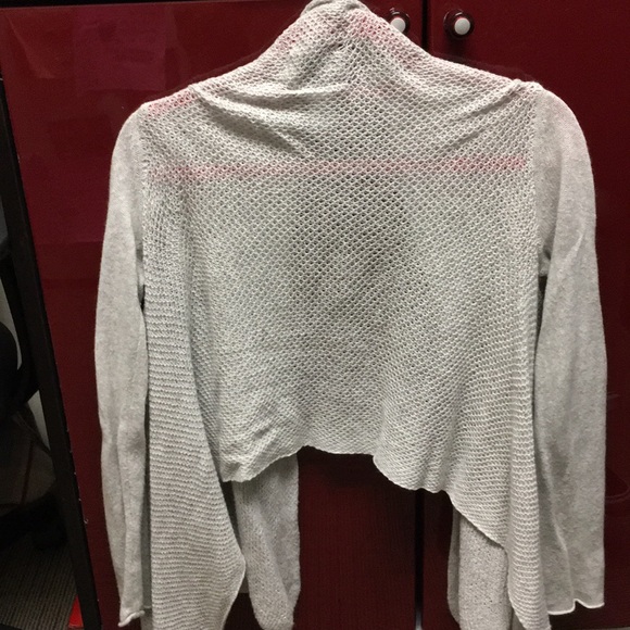 High low cotton/cashmere/angora sweater - Picture 2 of 2